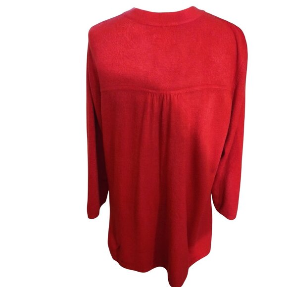 AVENUE -MAGENTA COLOR SWEATER-BUTTON FRONT-SIZE: 22/24 - Picture 4 of 5